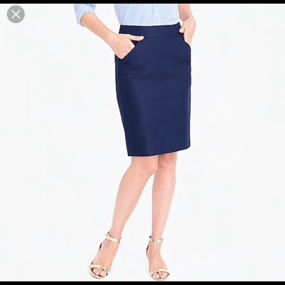 Jcrew Black Cotton Pencil Skirt - image 3